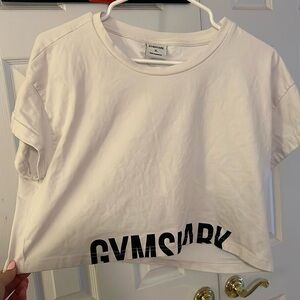 Gymshark white crop top size xl